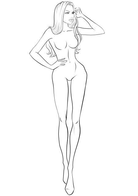 Фигура девушки рисунок