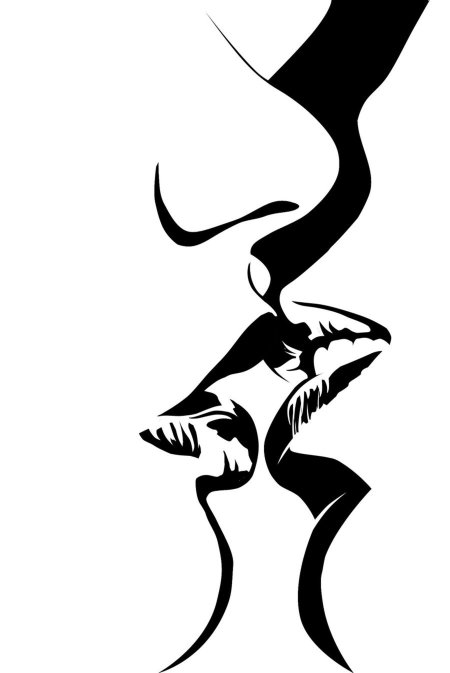 Тату силуэт девушки