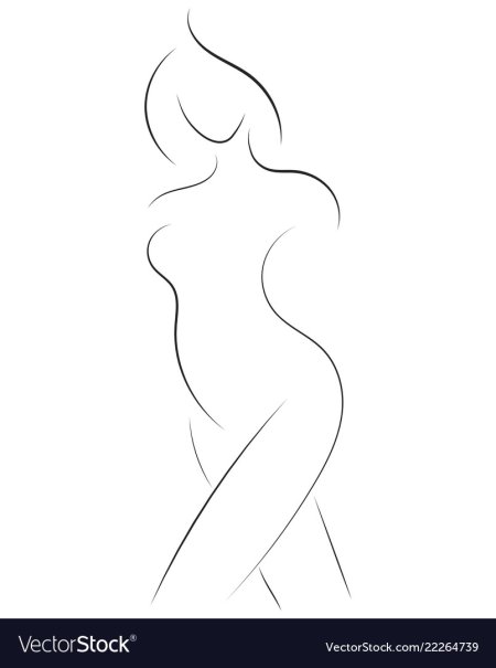 Силуэт фигуры девушки