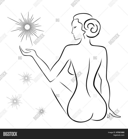 Женский силуэт рисунок