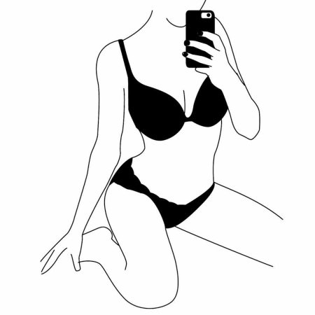 Девушка в купальнике рисунок