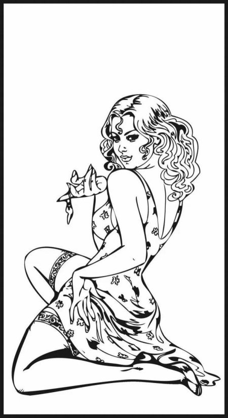 Рисунки для выжигания девушки