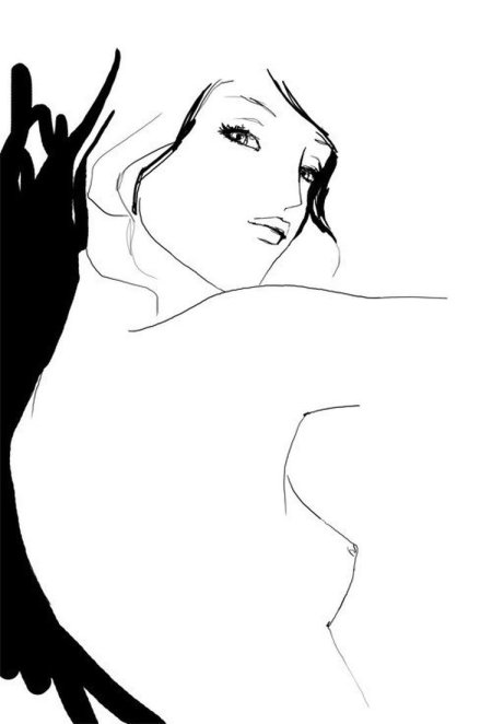 Рисунок женщины карандашом