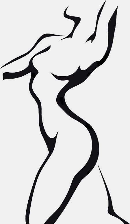 Силуэт фигуры девушки