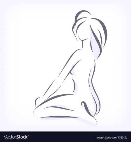 Контур тела девушки