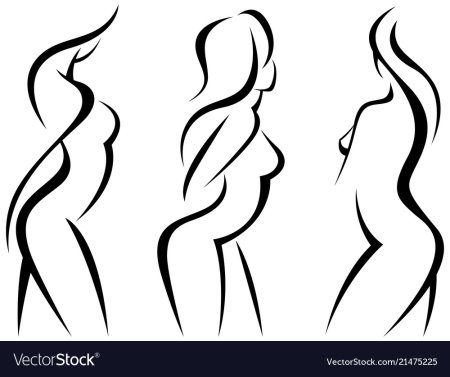 Женский силуэт рисунок