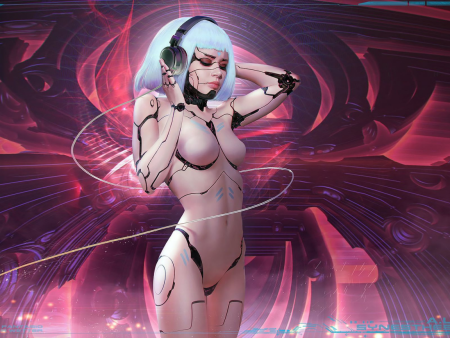 Киберпанк эротичная девушка