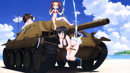 Хентай девушка и танка