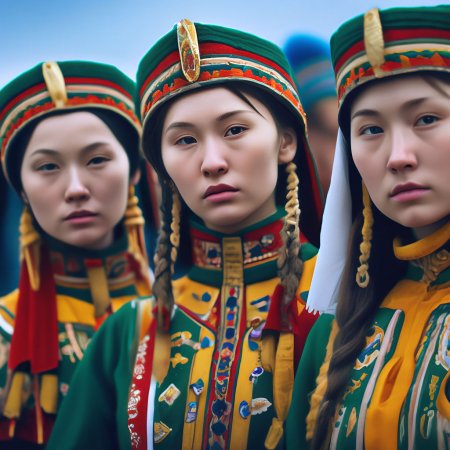 Девушка бурятка в национальном костюме