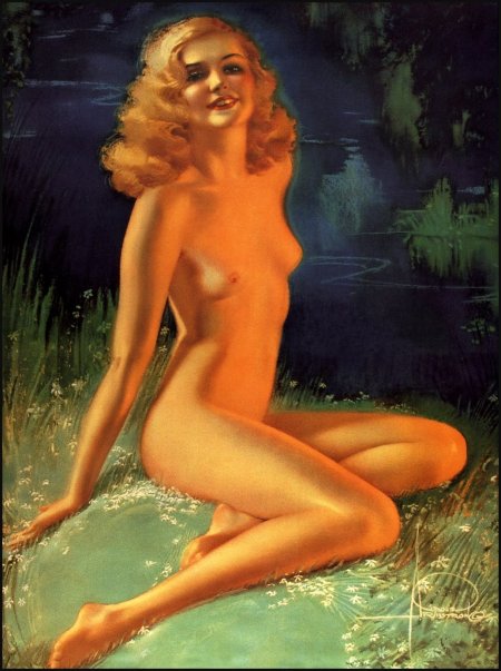 Пин ап ретро девушки ню