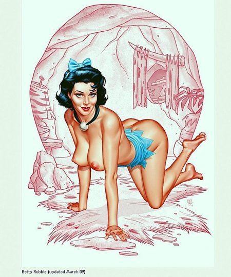 Порнографические зарисовки в стиле пин ап