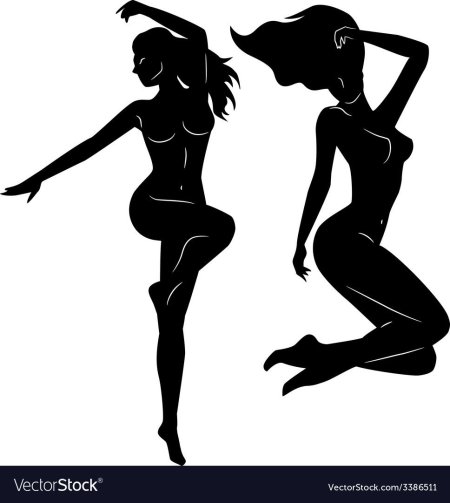 Контур девушки