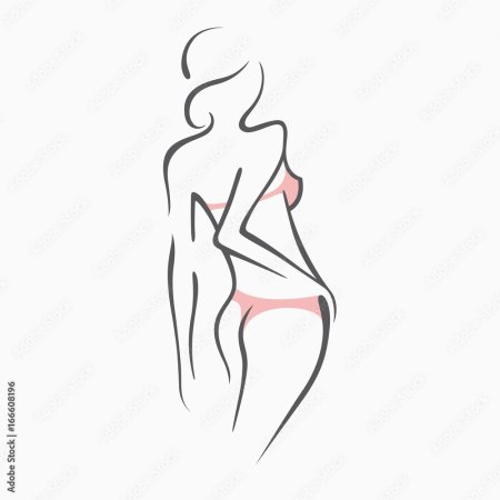 Контур тела девушки