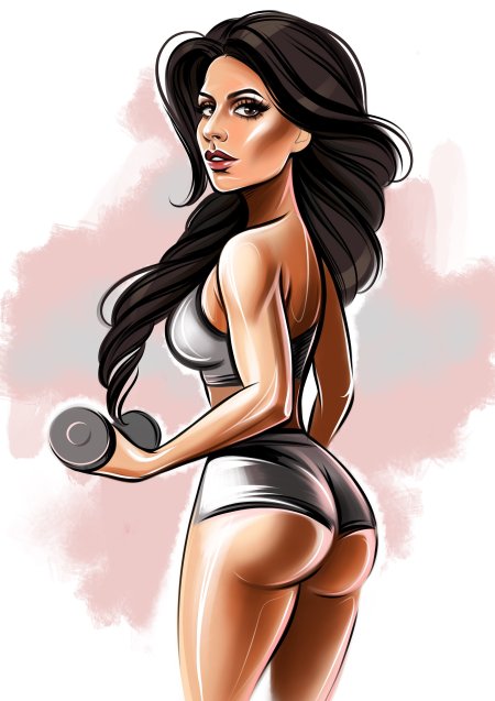 Мультяшная девушка