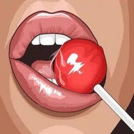 Рот с Чупа чупсом