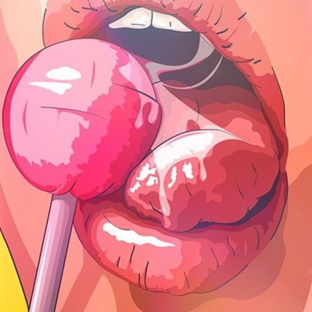 Губы с Чупа чупсом