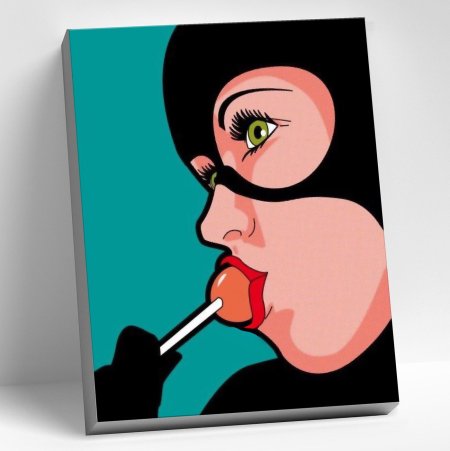 Девушка с Чупа чупсом поп арт