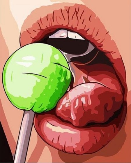 Губы с леденцом