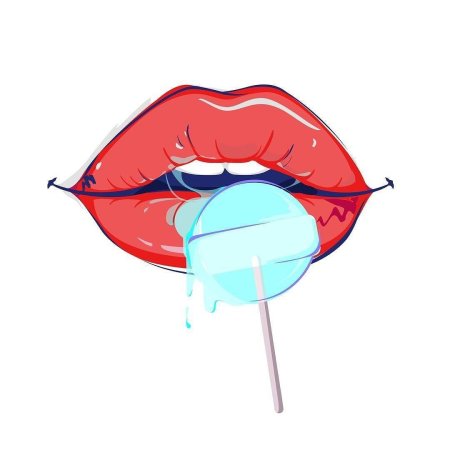 Рот с Чупа чупсом