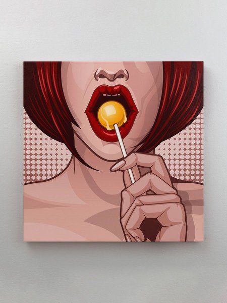 Девушка с Чупа чупсом поп арт