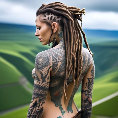 Девочка с дредами рисунок