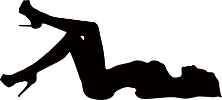 Силуэт лежащей женщины