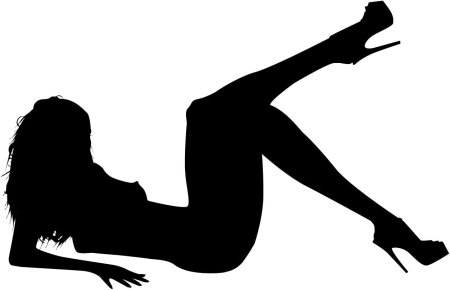 Женский силуэт вектор