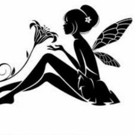Силуэт феи с крыльями