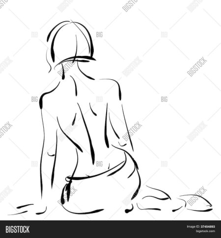 Силуэт девушки со спины