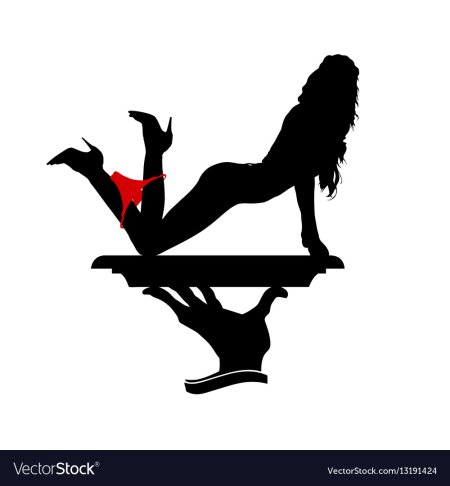 Силуэт девушки в белье