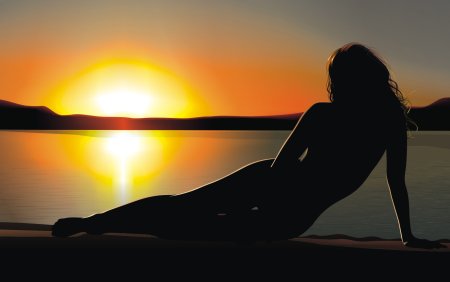 Красивый женский силуэт