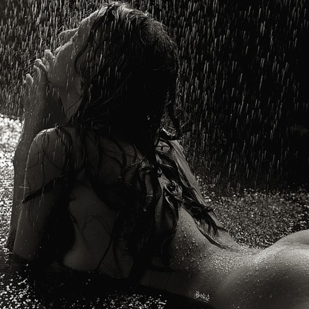 Картина ебля под дождем