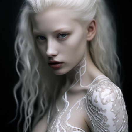 Девушка альбинос красивая