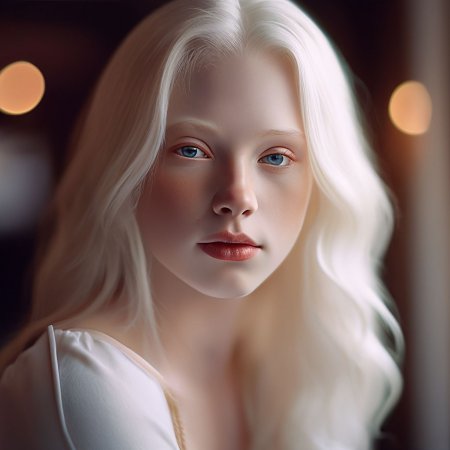 Красивая девушка альбинос