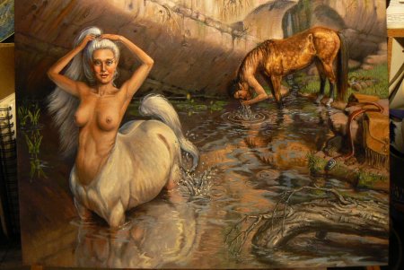 Кентавр женщина голая арт