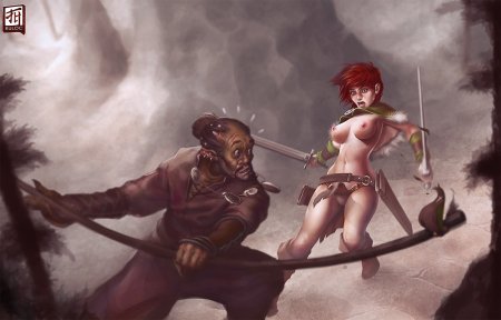 Голые аниме воительницы