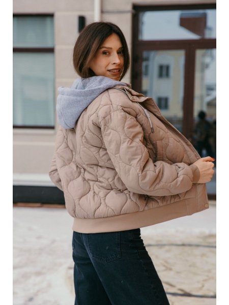 Куртка бомбер утеплённый двухсторонний оверсайз Весна