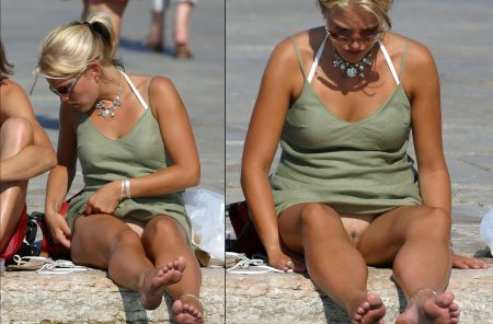 Случайно засветила трусики