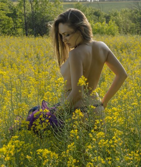 Эротическая фотосессия в поле