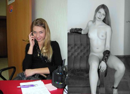 Разделась на рабочем месте