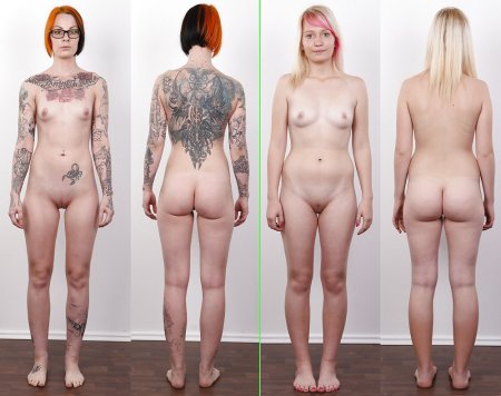 Голые женщины вид спереди и сзади