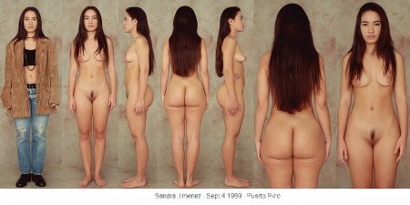 Голая женщина вид спереди