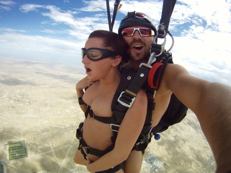 Photo of Skydiving Cali couple having sex Mid