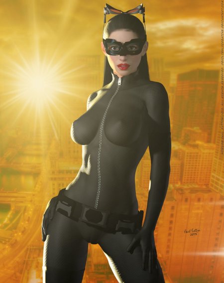 Голая женщина кошка арт