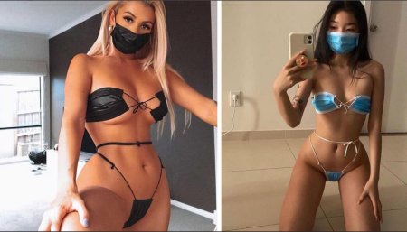 Купальник из защитных масок