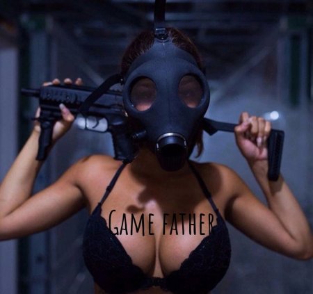 Секси девушка в противогазе