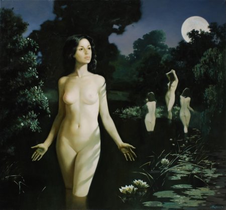 Женщина мистической обнаженке