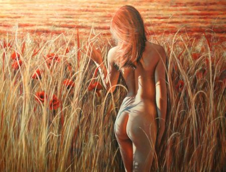 Деревенский стиль в живописи ню