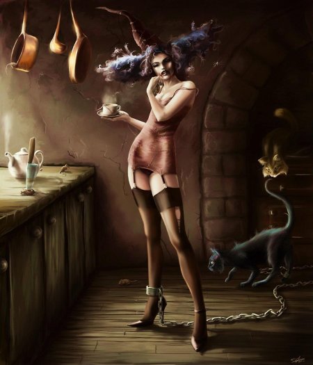 Голые женщины колдуньи арт