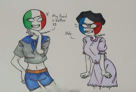 Россия и Италия Countryhumans